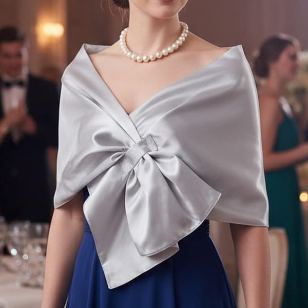 white or cream dresses Satin Wrap Dress Midi Flutter Sleeves rodeo drop 1 Size:15Â½ 33/34 Ladies in Satin Blouses: