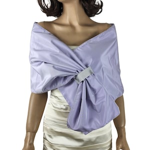 Lilac Evening Wrap - Formal Pull-Through Shawl lilacs evening shawl wrap, dress cover up, Hands-Free Shoulder Cover, pale lavender, mauve