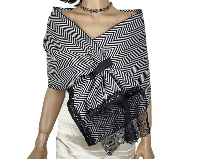 dressy black shawl wrap