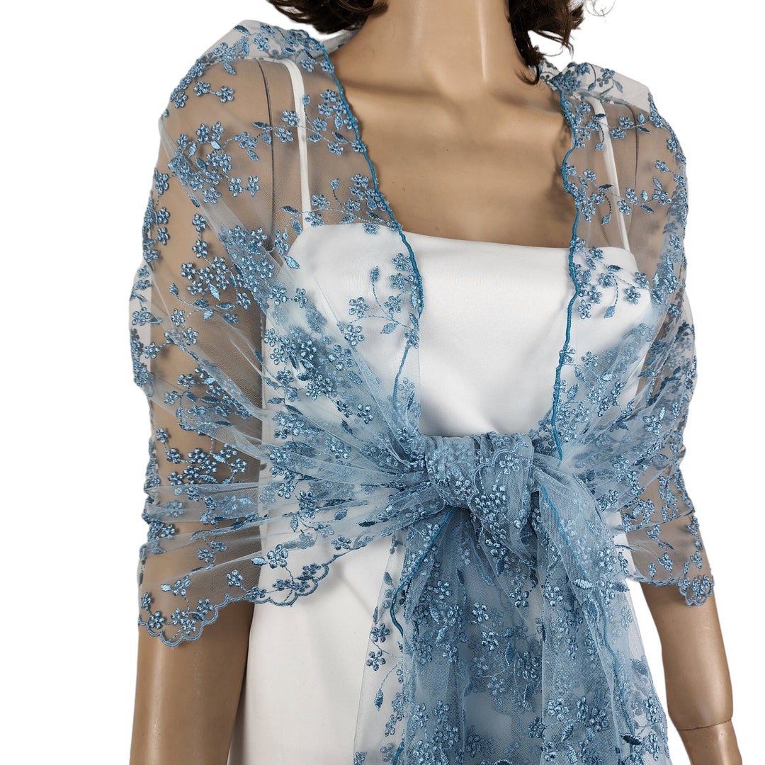 shawl for blue dress