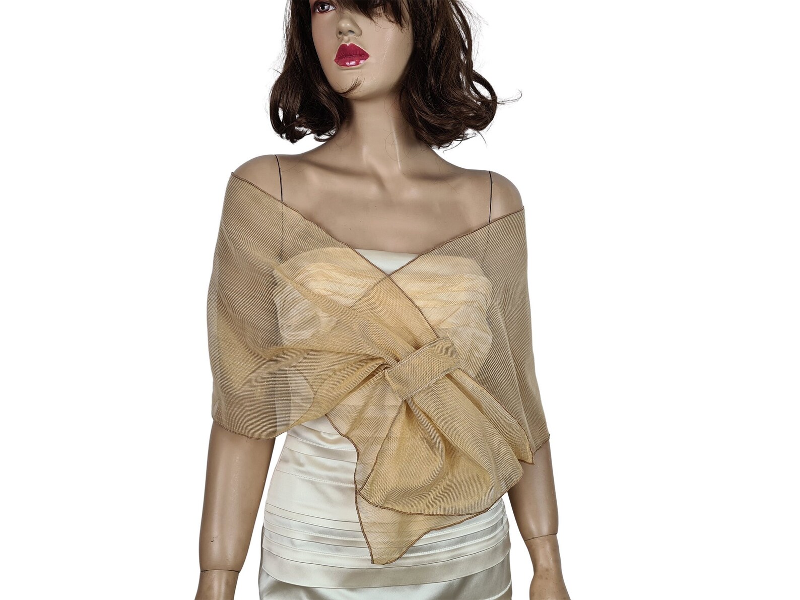 shawl for gold dress