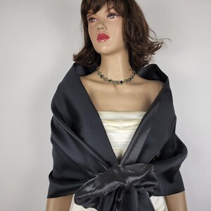Strawberry Black Satin Shawl main image 1