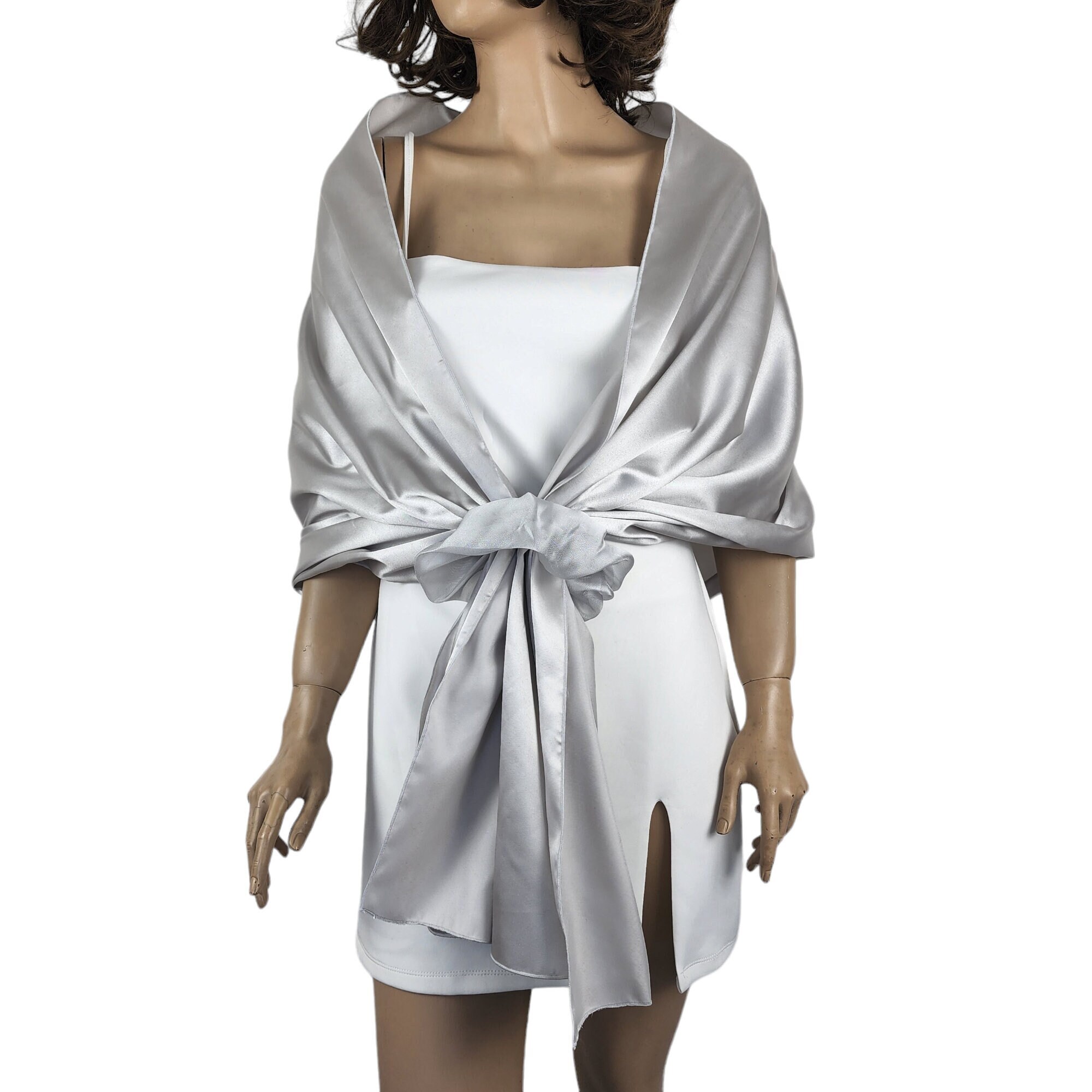 silver evening wraps and shawls