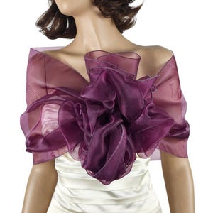 maroon organza wrap shawl, burgundy bolero wedding shrug spring summer bordeaux bridesmaids bridal wrap maroon evening shawl