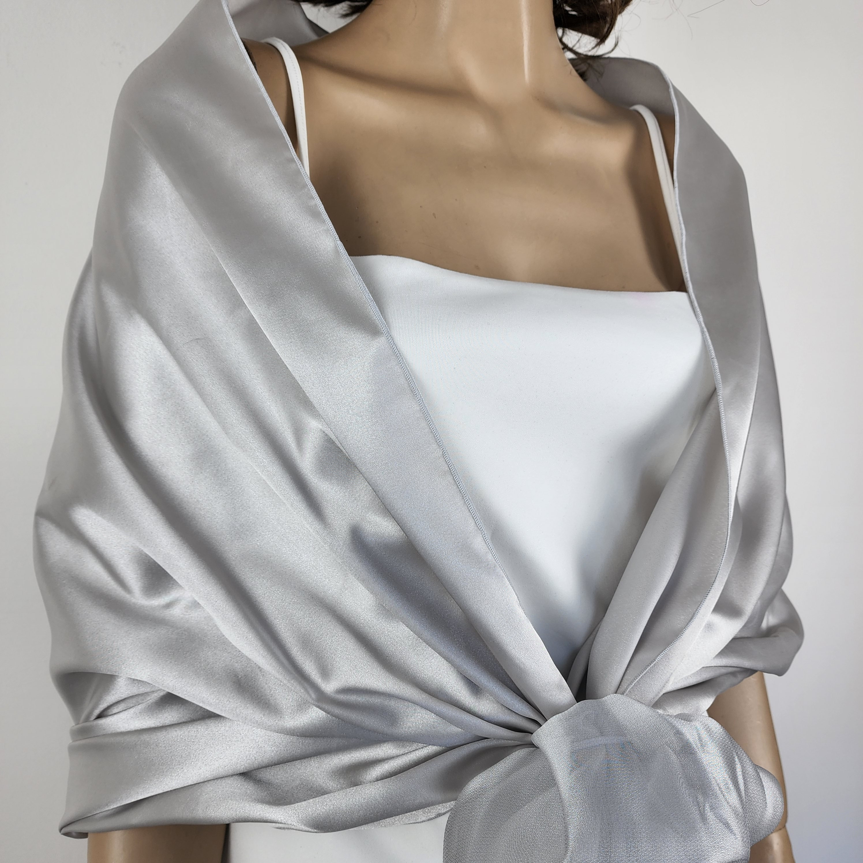 silver evening wraps and shawls