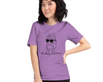 Hot Mess Cold Brew Shirt, Funny Coffee Lover Tee, Sarcastic Mom Life T-Shirt, Caffeine Queen Graphic Top, Relatable Women's Apparel