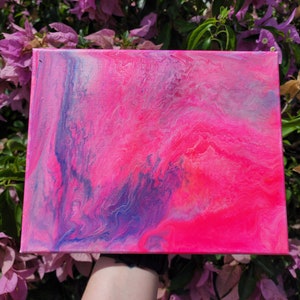 Pink Cotton 8x10 Fun Abstract Original Painting ONE OF A KIND