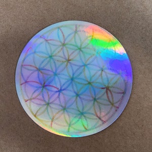 Holographic Flower Of Life Sticker