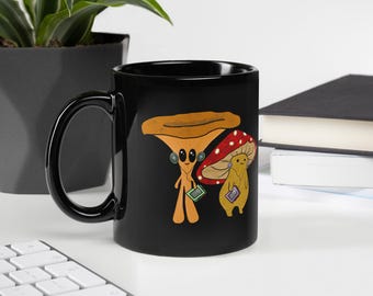 Lofi Aesthetic Coffee Mug, Retro Cassette Tape Art, Chillhop Music Lover Gift, 90s Nostalgia Black Mug, Cozy Gamer Desk Accessory, 11oz 15oz