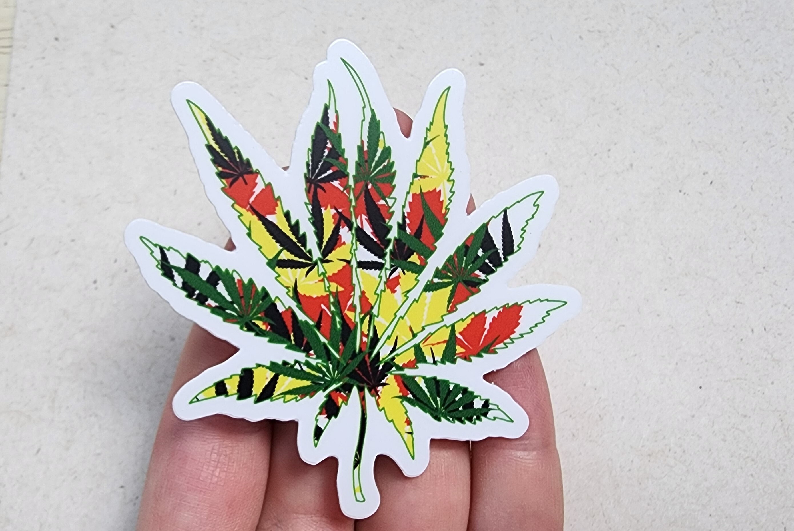 Rasta Weed Leaf Sticker - Etsy