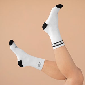 Pole Dance Socks Pole sport white crew socks for pole dancer gift