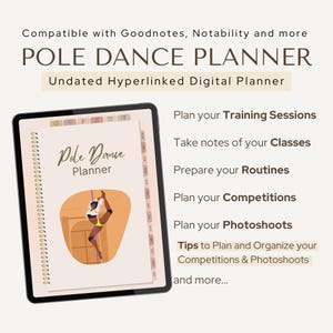 Pole Dance Digital Planner for Pole Fitness Progress Track your Pole Journal Training