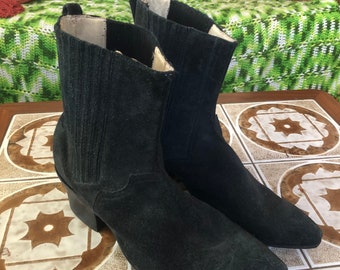 Mens Vintage Suede Cuban Heel Boots 