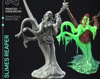Slime Reaper Grey Resin | The Gelatinous Queen | 32mm Scale | Printed Obsession | 3D printed miniature