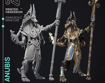 Anubis | Court of Anubis | 32mm Scale | Printed Obsession | 3D printed miniature