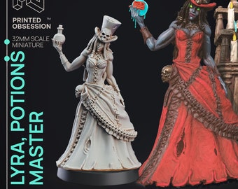 Lyra Potions Master / Potions Cabinet | The Puppetmaster's Show | 32mm Scale | Printed Obsession | 3D printed miniature