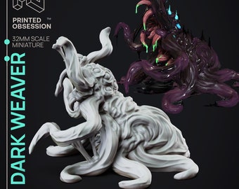 Dark Weaver | Feywild Vs Shadowfell | 32mm Scale | Printed Obsession | 3D printed miniature