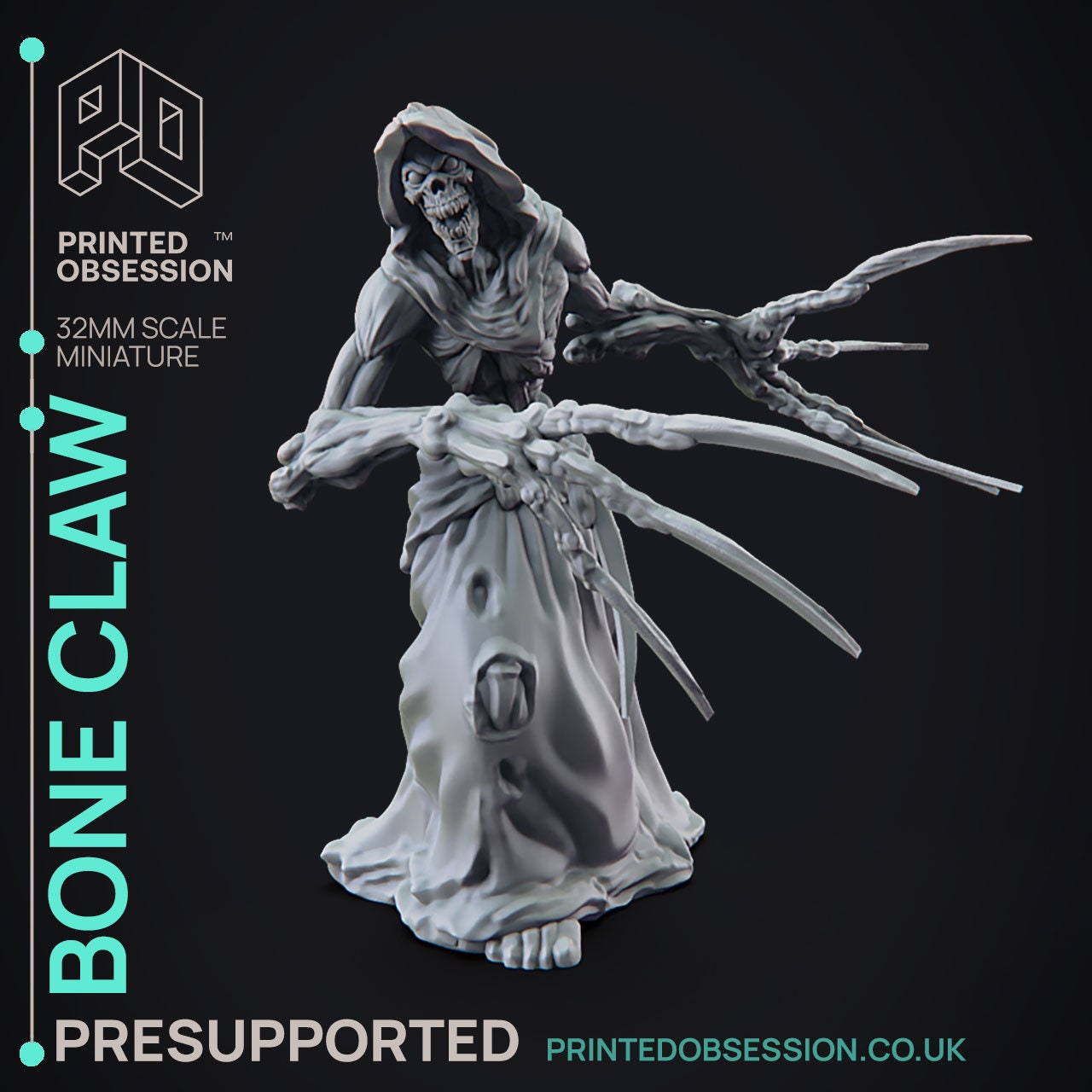 Boneclaw | Monsters of the Multiverse | 32mm Scale | Printed Obsession ...
