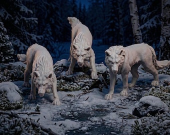 Manada de lobos / Compañeros animales / Obsesión impresa / Miniatura impresa en 3D