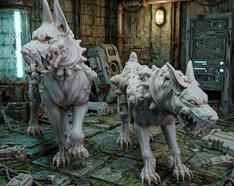 Perros guardianes / El laboratorio de Frankenstein / Escala de 32 mm / Obsesión impresa / Miniatura impresa en 3D