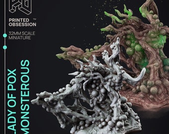 The Lady of Pox - True Form | Plague Doctors | 32mm Scale | Printed Obsession | 3D printed miniature