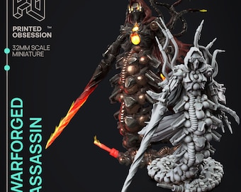 Warforged Assassin | Foundlings | 32mm Scale | Printed Obsession | 3D printed miniature
