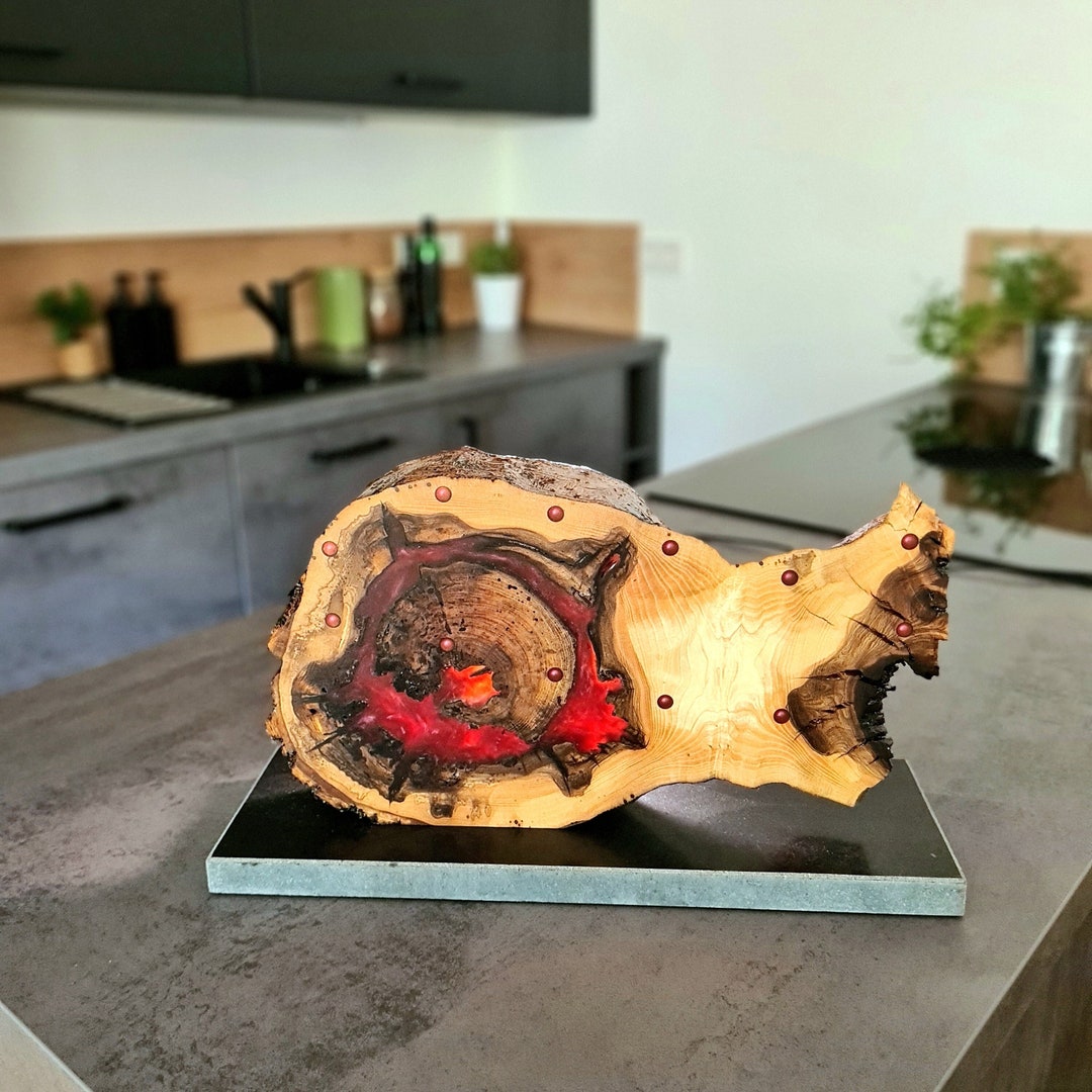 Messerblock Esche Epoxy Etsy