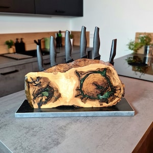 Magnetic knife block ash + epoxy