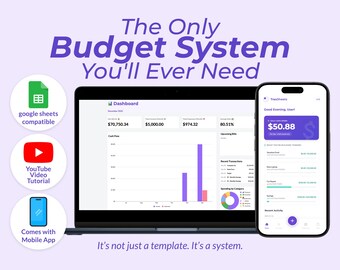 Automated Budget Tracker for Google Sheets • Mobile App Included • Sinking Funds & Expense Tracker • No Monthly Fees | By TraxSheets