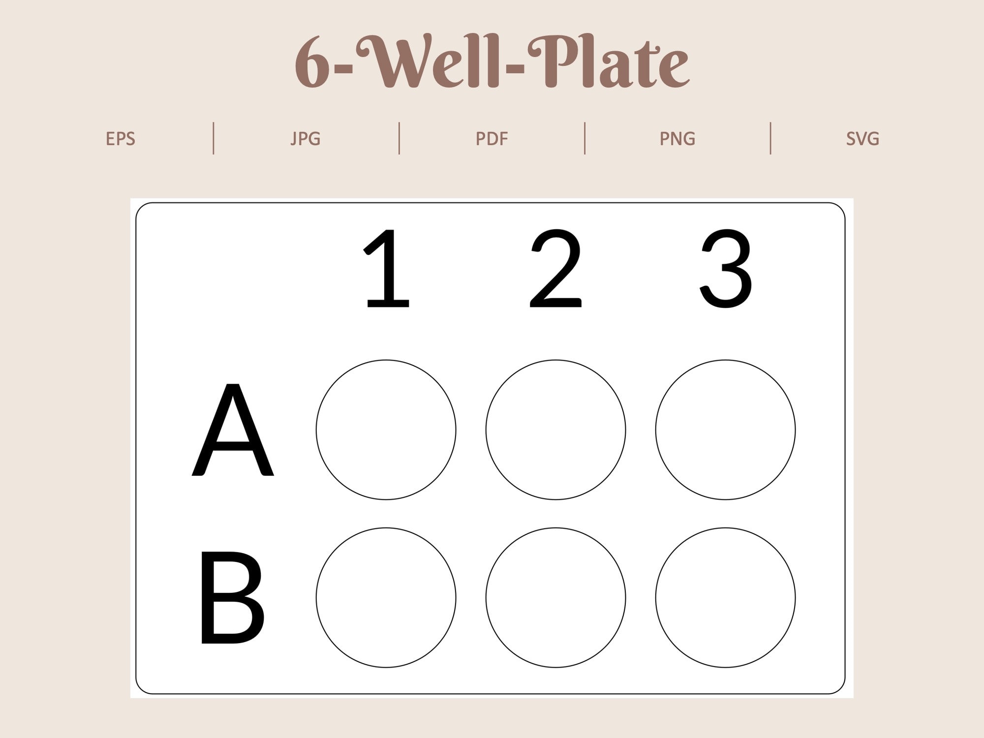 Printable Editable Laboratory Microplate Well Plate Template 6/12/24/48 Printable Editable Laboratory Microplate Well Plate Template 6/12/24/48
