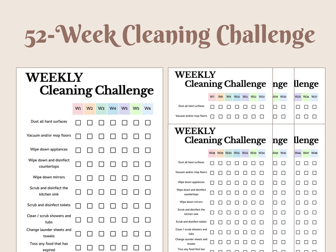 Editable House Cleaning Schedule Checklist, Daily Weekly Monthly Chore ...