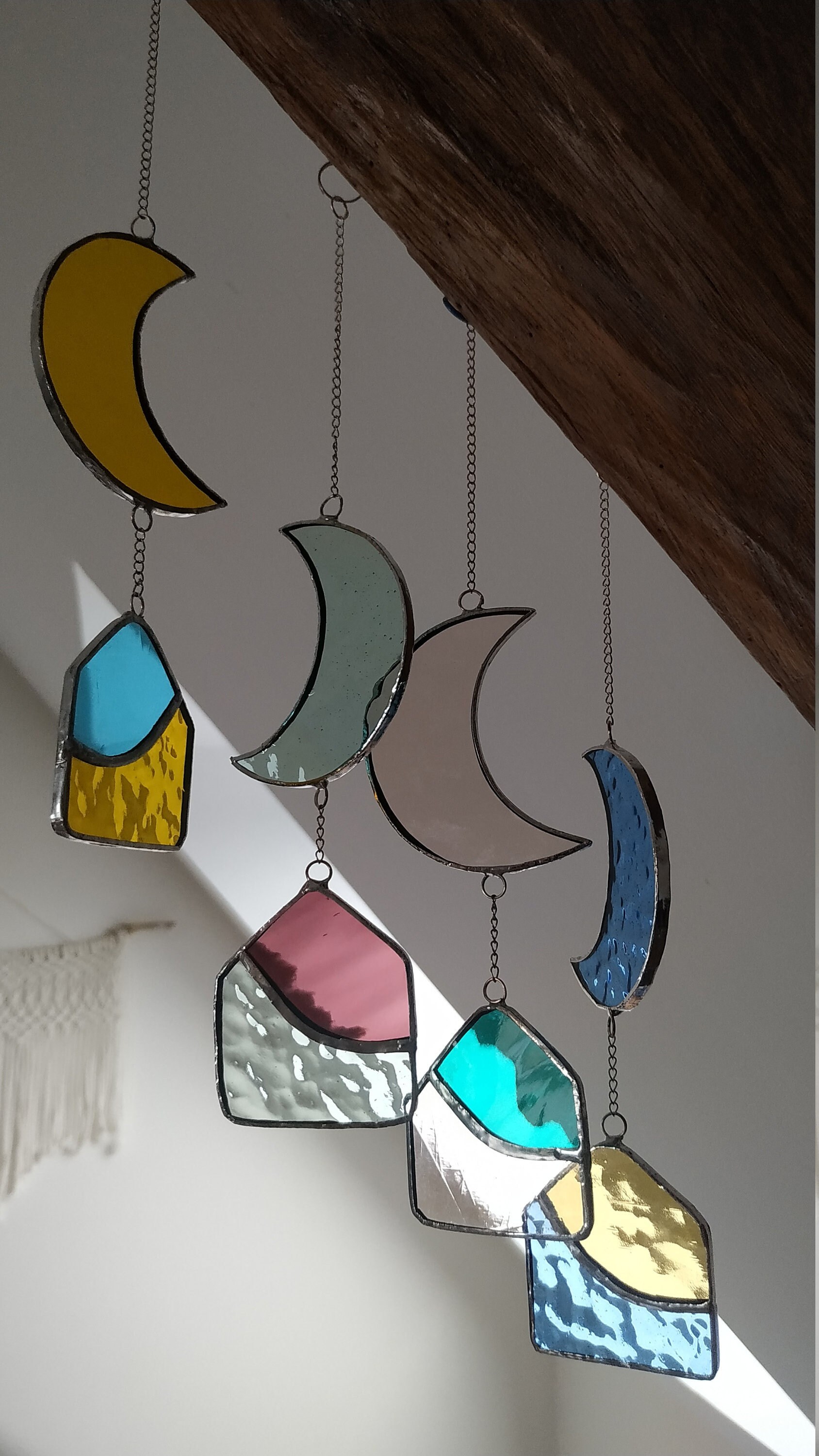 Mobile Maison-Lune en Vitrail