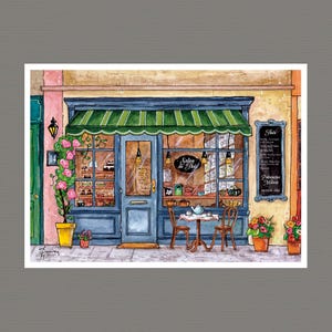 Tea Room - Vintage Poster A4, Postcard A5, A6 - Cozy Home Decor - Watercolor Print