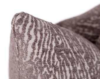 Taupe Zebra Print Pillow Cover, Textured Euro Sham, Custom Size