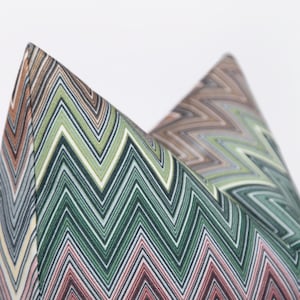 Green Chevron Pillow Cover, Colorful Throw Pillow Cover, Livingroom Pillow, Decorative Zigzag Cushion, Chevron Euro Sham Cover, Custom Size