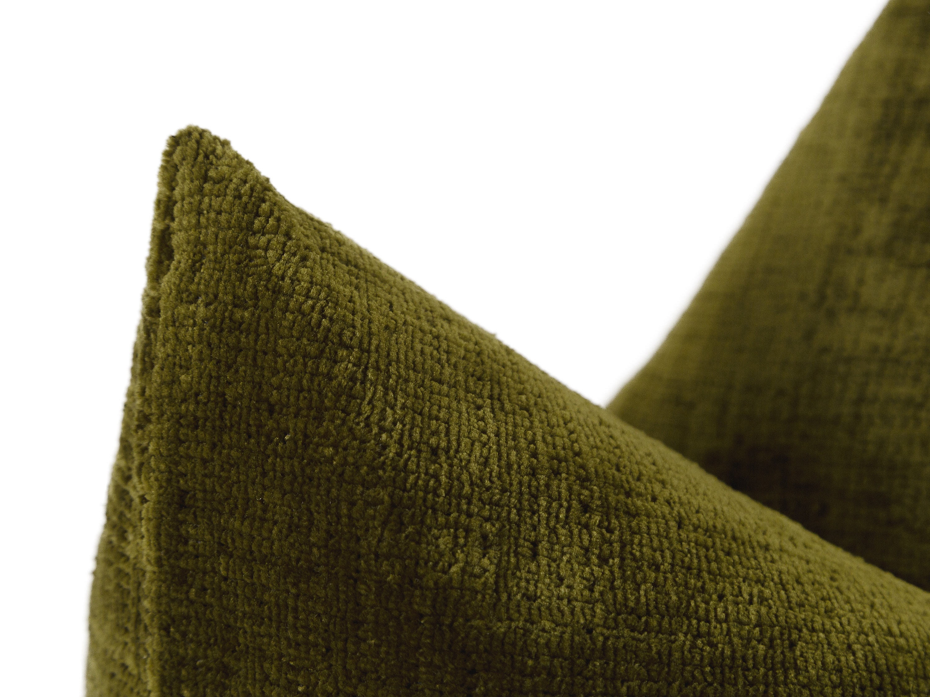 Green Fluffy Pillow Cover, Fluffy Euro Sham, Textured Boho Pillow Cover, Moss Green Pillow, Farmhouse Decor Cushion Cover, Custom Size