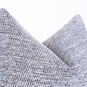 Gray Chevron Pillow Cover, Chevron Throw Pillow, Textured Soft Zigzag Woven Fabric, Gray and Off White Geometric Cushion Cover, Custom Size