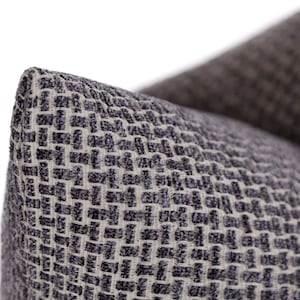 Federa per cuscino grigia e beige, federa per cuscino intrecciata a canestro, cuscino geometrico grigio e beige, federa europea testurizzata grigia, dimensioni personalizzate
