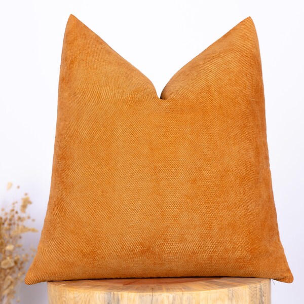 Solid Orange Pillow Etsy