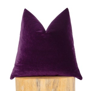 Lila Samtkissenbezug, solid lila Euro Sham, dekorativer Samtkissenbezug, 24x24 16x16 12x20 lila Dekokissen, Benutzerdefinierte Größe