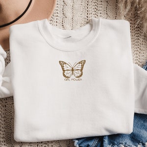 Butterfly Sweatshirt Butterfly Top Butterfly Tshirt Simple Sweatshirt Butterfly Hoodie Girl Boss Shirt Girl Power Shirt Feminist Shirt