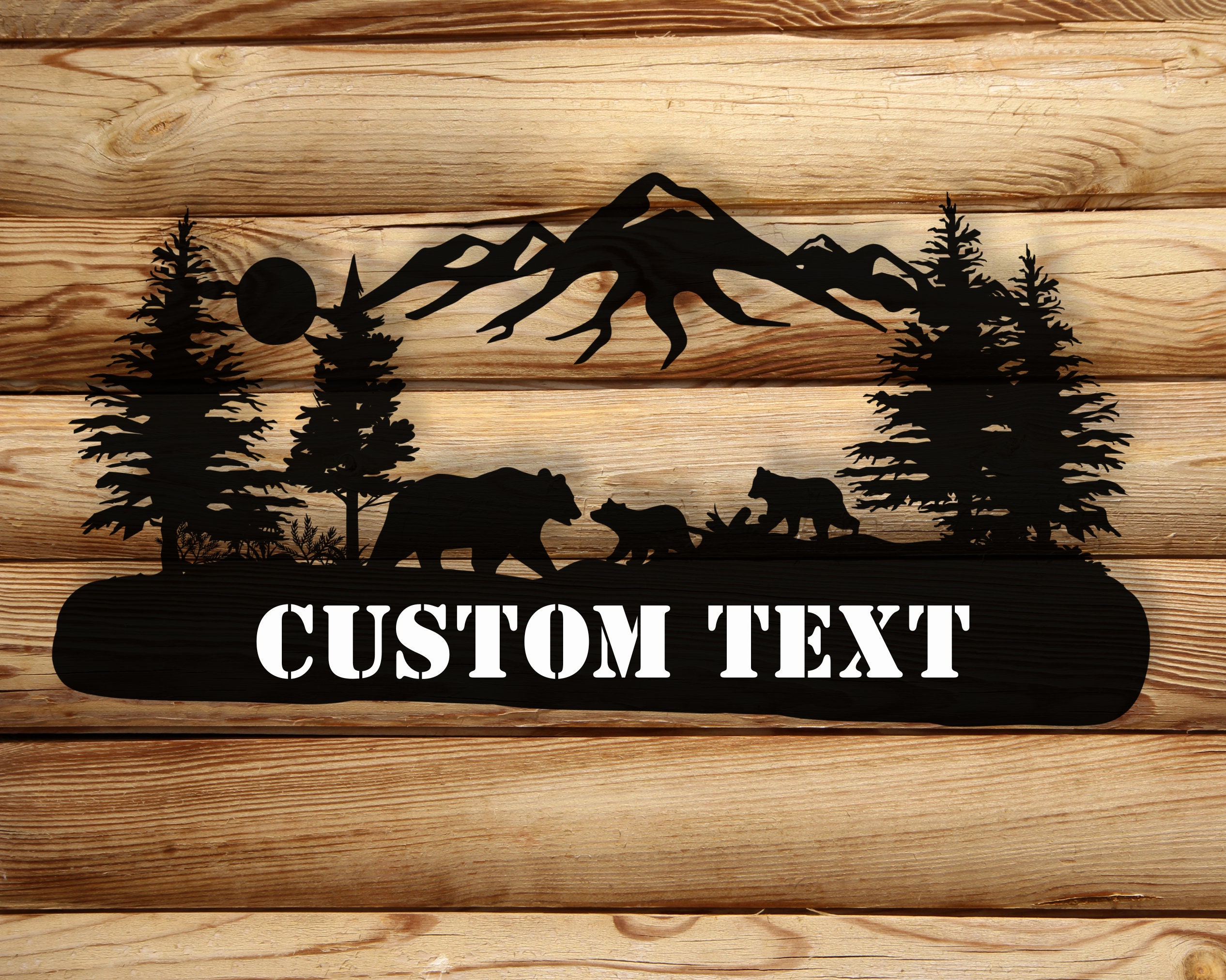 Cabin Metal Wall Art Lake House Wall Decor Nature Metal Wall Etsy