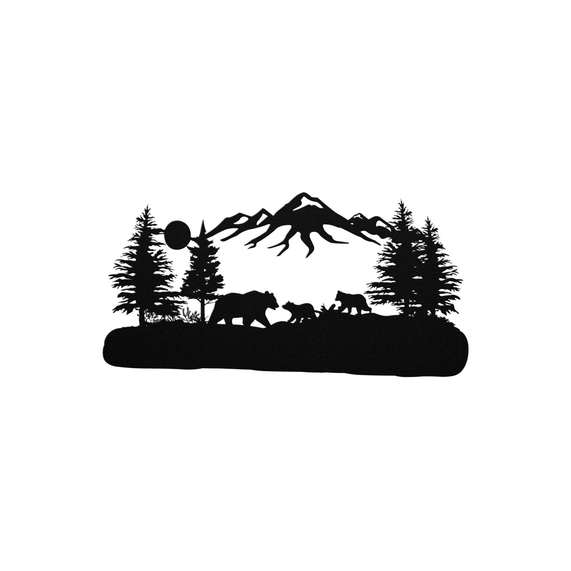 Cabin Metal Wall Art Lake House Wall Decor Nature Metal Wall Etsy