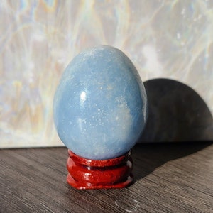 Blue Calcite Egg | High Quality | Blue Calcite Carving | 68g