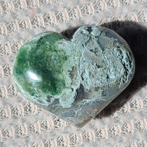 Moss Agate Heart | High Quality | 56g