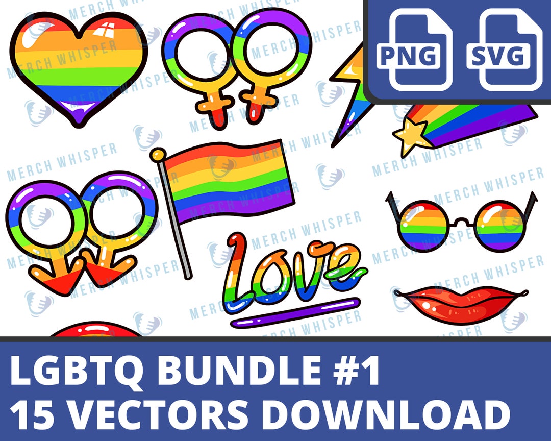 LGBTQ SVG Bundle for Shirts // Pride Month PNG Sublimation Files // Gay ...