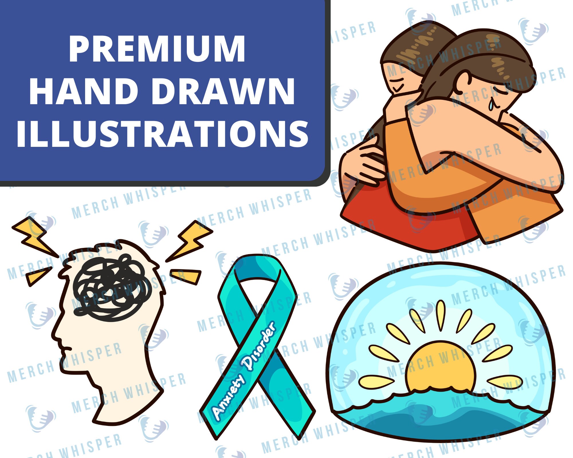 Anxiety Disorder SVG Bundle for Shirts // Mental Health PNG Sublimation ...