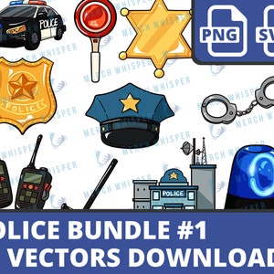 Police SVG Bundle For Shirts // Police PNG Sublimation Files // Police Car Clipart Commercial Use