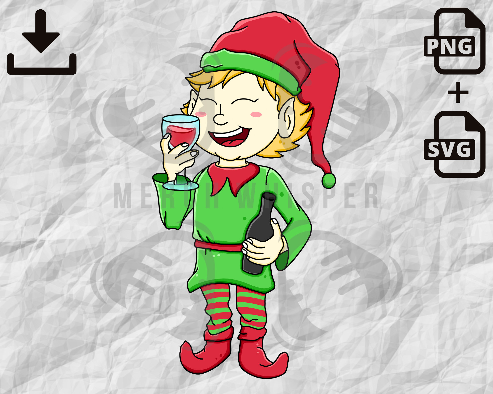 Naughty Christmas Elf Coloring Printable