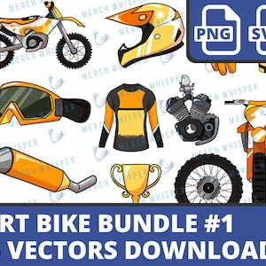 Dirt Bike SVG Bundle For Shirts // Motocross PNG Sublimation Files // Motorcycle Clipart Commercial Use